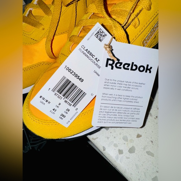 Reebok Classic AZ Running Course Sneakers – Yellow Men’s 10 – NIB - Picture 6 of 14